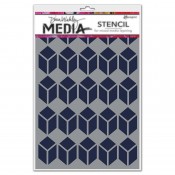 Dina Wakley Media Stencil: Stacked Squares MDS52449
