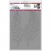 Dina Wakley Media Mask + Stencil: Curly Frond MDS74540