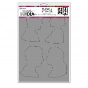 Dina Wakley Media Mask + Stencil: Profiles - MDS74885