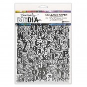 Dina Wakley Media Collage Paper: Jumbled Letters MDA81838