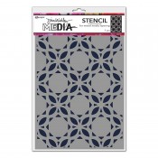 Dina Wakley Media Stencil: Curly Tiles MDS81609