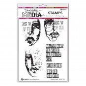 Dina Wakley Media Cling Mount Stamps: Greatest Asset MDR77770