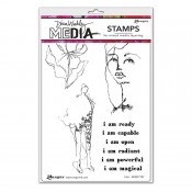Dina Wakley Media Cling Mount Stamps: I Am MDR77787