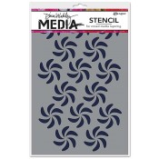 Dina Wakley Media Stencil: Bendy Pinwheels - MDS49869