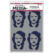 Dina Wakley Media Stencil: Four Women - MDS49883