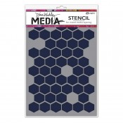 Dina Wakley Media Stencil: Honeycomb MDS58250