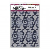Dina Wakley Media Stencil: Linking Pattern MDS58267