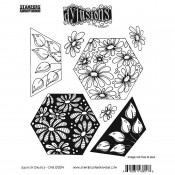 Dylusions Cling Mount Stamps: Quilts of Daisies DYR10004