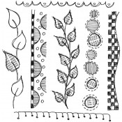 Dylusions Cling Mount Stamps: Around The Edge DYR34421