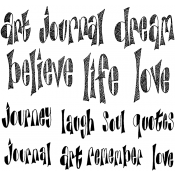 Dylusions Cling Mount Stamps - Word Love DYR34629
