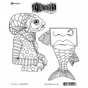 Dylusions Cling Mount Stamps - Fish Face DYR59493