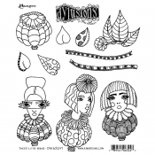 Dylusions Cling Mount Stamps - Three Little Maids DYR63247