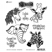 Dylusions Cling Mount Stamps: I Believe in Unicorns DYR66965
