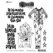Dylusions Cling Mount Stamps - Let Me Adjust My Crown DYR66989