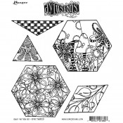 Dyan Reaveley's Dylusions Cling Mount Stamps: Quilt As You GoFive deeply etched red rubber cling mount rubber stamps that adhere to any clear acrylic block.We recommend using them with the Dylusions Journal Block (available and 
