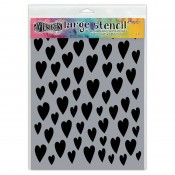 Dylusions Large Stencil: Love Hearts - DYS61632