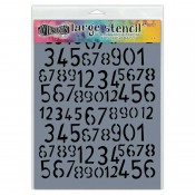 Dylusions Large Stencil: Old School Numbers DYS55594