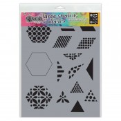 Dylusions Large Stencil & Mask: 1.5" Quilt - DYS75349