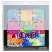 Dylusions Square Puzzle Template Stencil: DYPZS