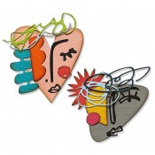 Sizzix Thinlits Die Set: Abstract Faces 665845