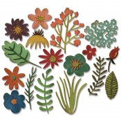 Sizzix Thinlits Die Set: Funky Florals #1 662700