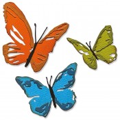 Sizzix Thinlits Die Set: Brushstroke Butterflies - 665848
