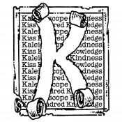 Stampers Anonymous Wood Mounted Stamp: K Kiss Kindness K1-925
