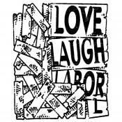 Stampers Anonymous Wood Mounted Stamp: L Love Laugh K1-928