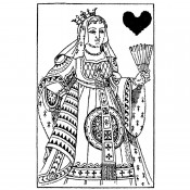 Stampers Anonymous Wood Mounted Stamp: Queen of Hearts M1-788