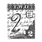 Stampers Anonymous Wood Mounted Stamp - Two J1-775