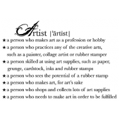 Wendy Vecchi Wood Mounted Stamp - Artist Definition P4-1744