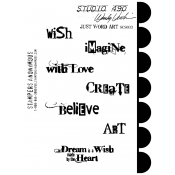 Wendy Vecchi Cling Mount Stamps - Just Word Art SCS033