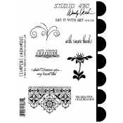 Wendy Vecchi Cling Mount Stamps - Say It With Art SCS126