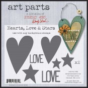 Studio 490 Art Parts - Hearts Love & Stars WVAP024
