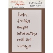 Wendy Vecchi Stencils for Art - Funky Words WVSFA002