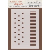 Wendy Vecchi Stencils for Art - Dots & Stripes Borders WVSFA006