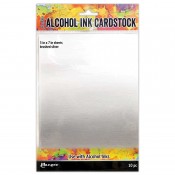 Tim Holtz Alcohol Ink Cardstock: Brushed Silver: TAC65494