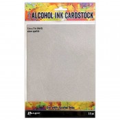 Tim Holtz Alcohol Ink Cardstock: Silver Sparkle TAC65500