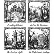 Tim Holtz Cling Mount Stamps: Framed Frights CMS494