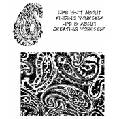 Tim Holtz Cling Mount Stamps - Paisley Prints CMS011