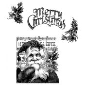 Tim Holtz Cling Mount Stamps - Santa's Wish CMS032