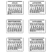 Tim Holtz Cling Mount Stamps - Calendar 2 CMS035