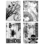 Tim Holtz Cling Mount Stamps - Ornate Collages CMS040