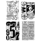 Tim Holtz Cling Mount Stamps - Classic Collages CMS041
