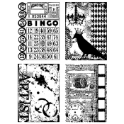 Tim Holtz Cling Mount Stamps - Creative Collages CMS044
