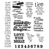 Tim Holtz Cling Mount Stamps - Stuff to Say CMS110