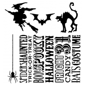 Tim Holtz Cling Mount Stamps - Halloween Silhouettes CMS115