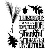 Tim Holtz Cling Mount Stamps - Thankful Silhouettes CMS116
