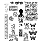 Tim Holtz Cling Mount Stamps - Attic Treasures CMS123