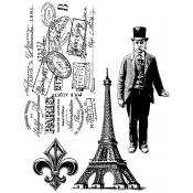 Tim Holtz Cling Mount Stamps - Paris Memoir CMS159